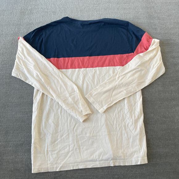 Marine Layer T Shirt Men S Colorblock Casual Crew Neck Long Sleeve Minimalist - Picture 2 of 6